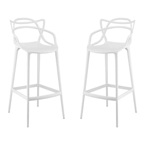 Aron Living Monte Bar Stool in White (Set Of 2)