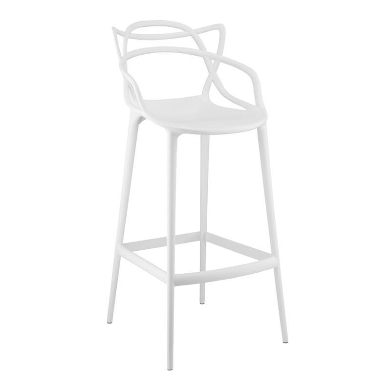 Aron Living Monte Bar Stool in White (Set Of 4)