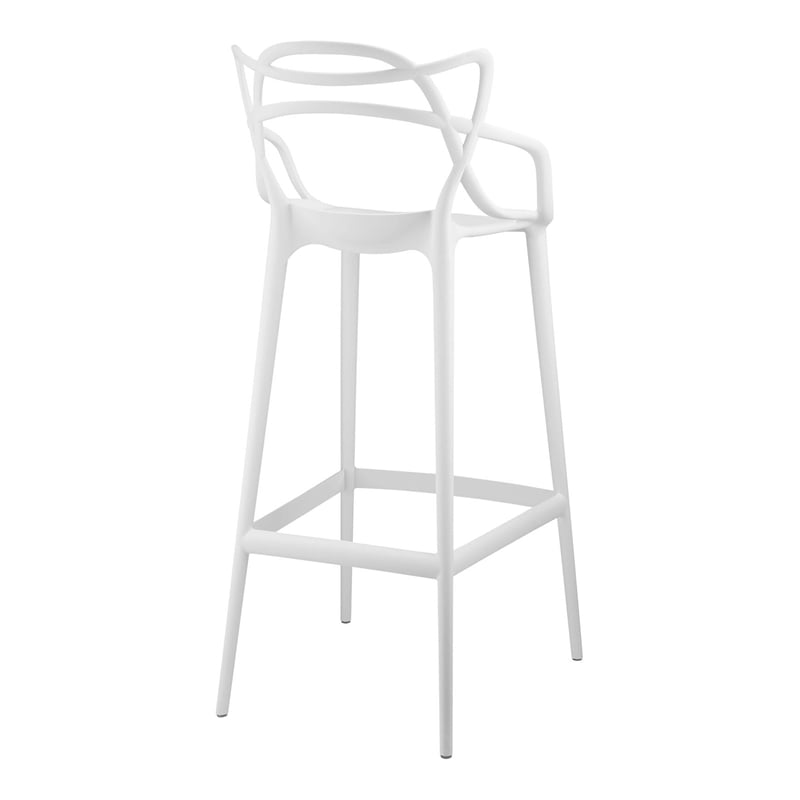 Aron Living Monte Bar Stool in White (Set Of 4)
