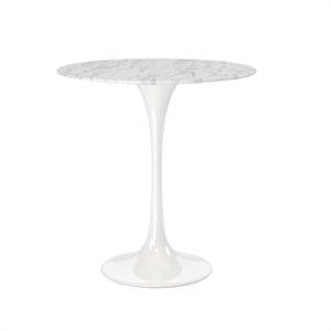 Aron Living Rose 20&quot Marble Side Table in White