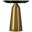 Aron Living Lodge Marble Side Table in Gold