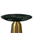 Aron Living Lodge Marble Side Table in Gold