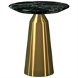 Aron Living Lodge Marble Side Table in Gold