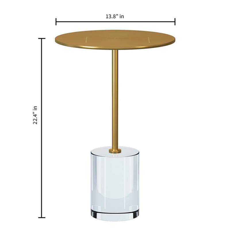 Aron Living Sling Acrylic Side Table - Gold
