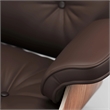 Aron Living Vita Leather Lounge Chair & Ottoman in Brown