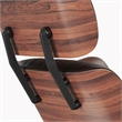 Aron Living Vita Leather Lounge Chair & Ottoman in Brown