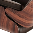 Aron Living Vita Leather Lounge Chair & Ottoman in Brown