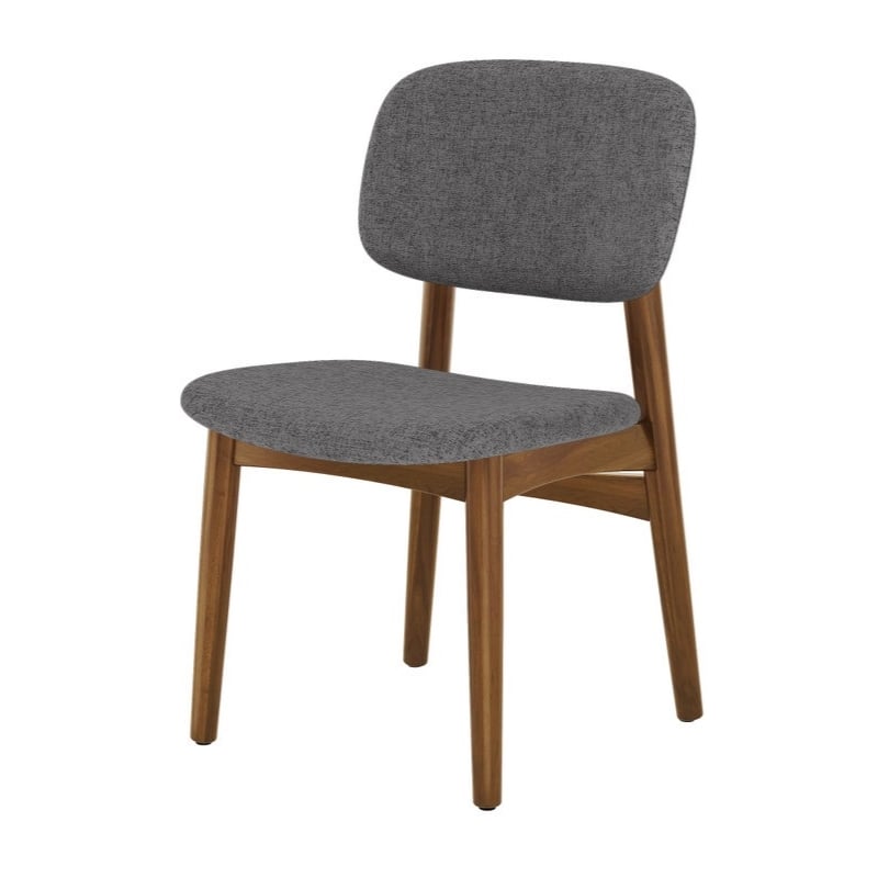 Aron Living Cooper Dining Chair in Walnut Stain in Gray