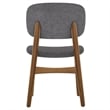 Aron Living Cooper Dining Chair in Walnut Stain in Gray (Set of 4)