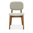 Aron Living Cooper Dining Chair in Walnut Stain in Ivory (Set of 2)