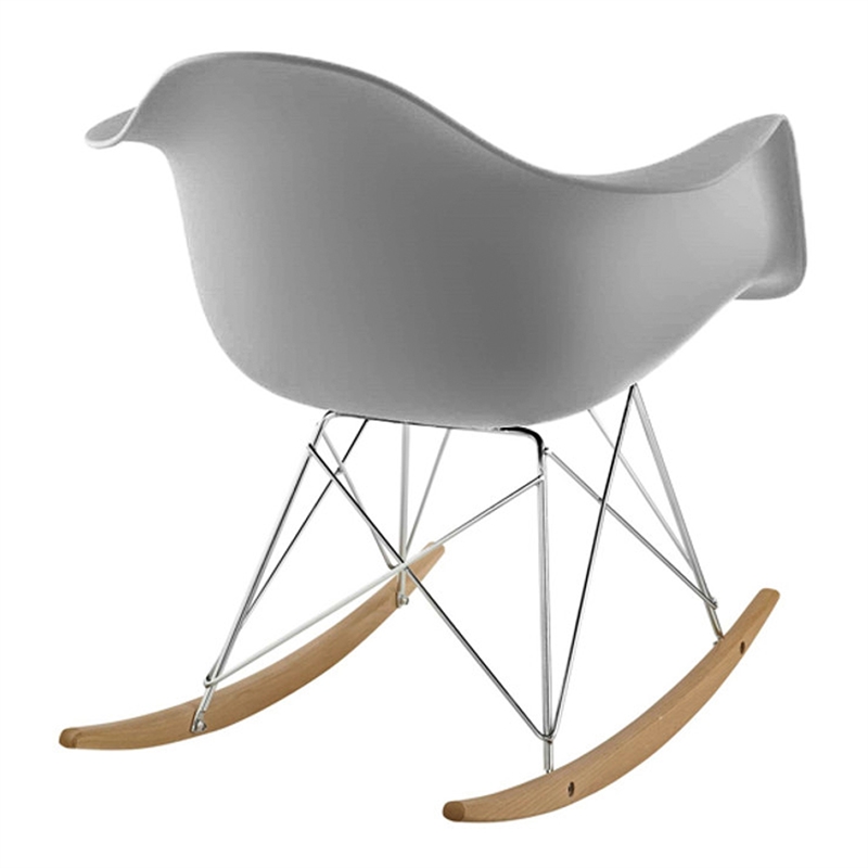 Aron Living Atoll Rocker Arm Chair in Gray