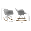 Aron Living Atoll Rocker Arm Chair in Gray