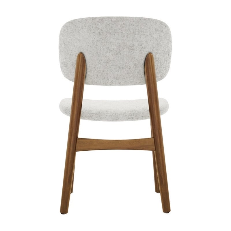 Aron Living Cooper Dining Chair in Walnut Stain in White