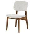 Aron Living Cooper Dining Chair in Walnut Stain in White (Set of 2)