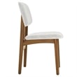 Aron Living Cooper Dining Chair in Walnut Stain in White (Set of 2)
