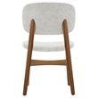 Aron Living Cooper Dining Chair in Walnut Stain in White (Set of 2)