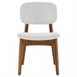 Aron Living Cooper Dining Chair in Walnut Stain in White (Set of 2)