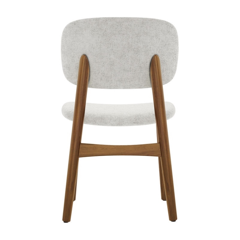 Aron Living Cooper Dining Chair in Walnut Stain in White (Set of 4)