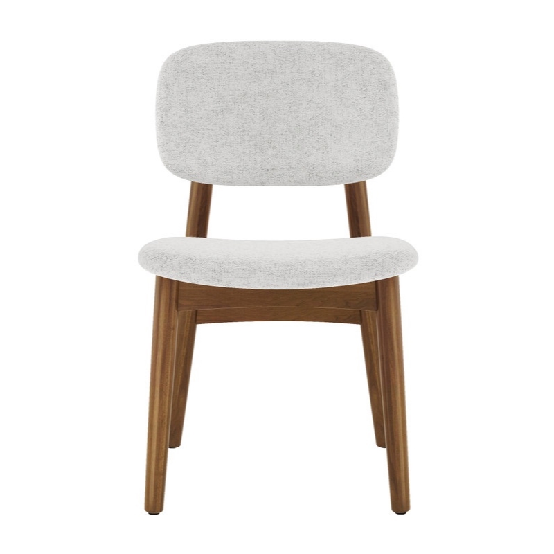 Aron Living Cooper Dining Chair in Walnut Stain in White (Set of 4)
