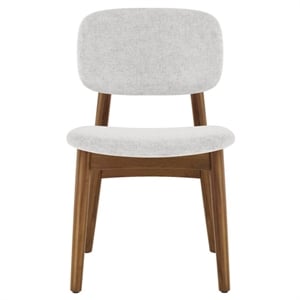 Aron Living Cooper Dining Chair in Walnut Stain in White (Set of 4)