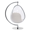 Aron Living Scoop Hanging Chair With Stand in White
