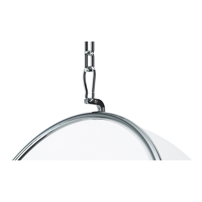 Aron Living Scoop Hanging Chair With Stand in White