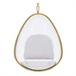 Aron Living Scoop Hanging Chair With Stand in Gold
