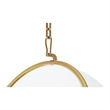 Aron Living Scoop Hanging Chair With Stand in Gold