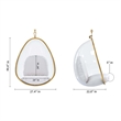 Aron Living Scoop Hanging Chair With Stand in Gold
