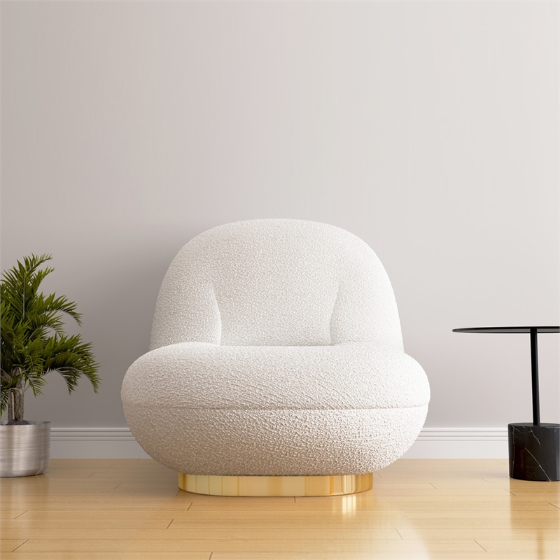 Aron Living Breeze Boucle Chair in Gold