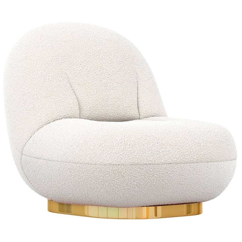 Aron Living Breeze Boucle Chair in Gold