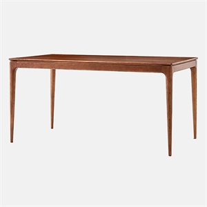 Aron Living 71&quot Solid Wood H Dining Table in Walnut