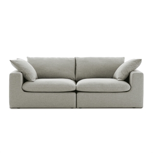 Aron Living Duke 84&quot 2 Seater Deep Seat Sectional Sofa in Gray