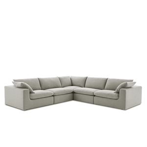 Aron Living Duke 189&quot 5 Seater Deep Seat Sectional Sofa in Gray