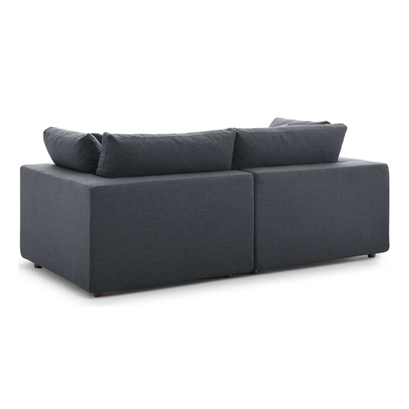 Aron Living Haven 2 Seater Sectional Sofa in Gray