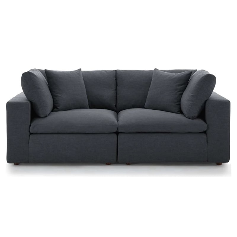 Aron Living Haven 2 Seater Sectional Sofa in Gray