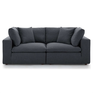 Aron Living Haven 2 Seater Sectional Sofa in Gray