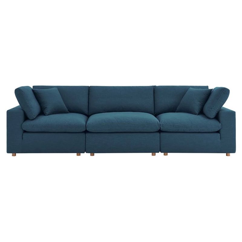 Aron Living Haven 3 Seater Sectional Sofa in Azure