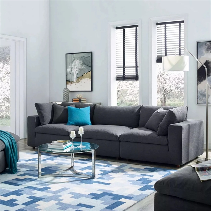 Aron Living Haven 3 Seater Sectional Sofa in Gray