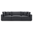 Aron Living Haven 3 Seater Sectional Sofa in Gray