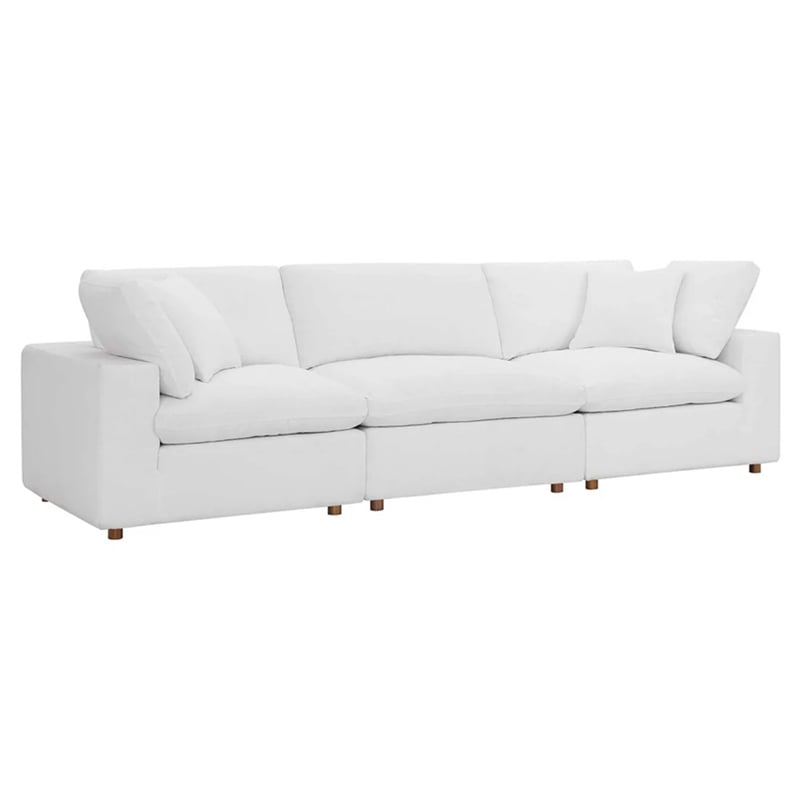 Aron Living Haven 3 Seater Sectional Sofa in White