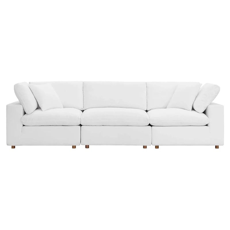 Aron Living Haven 3 Seater Sectional Sofa in White