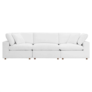 Aron Living Haven 3 Seater Sectional Sofa in White