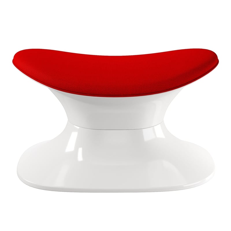 Aron Living Ball Chair & Ottoman in Red