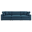 Aron Living Haven 3 Seater Sectional Sofa With Ottoman in Azure