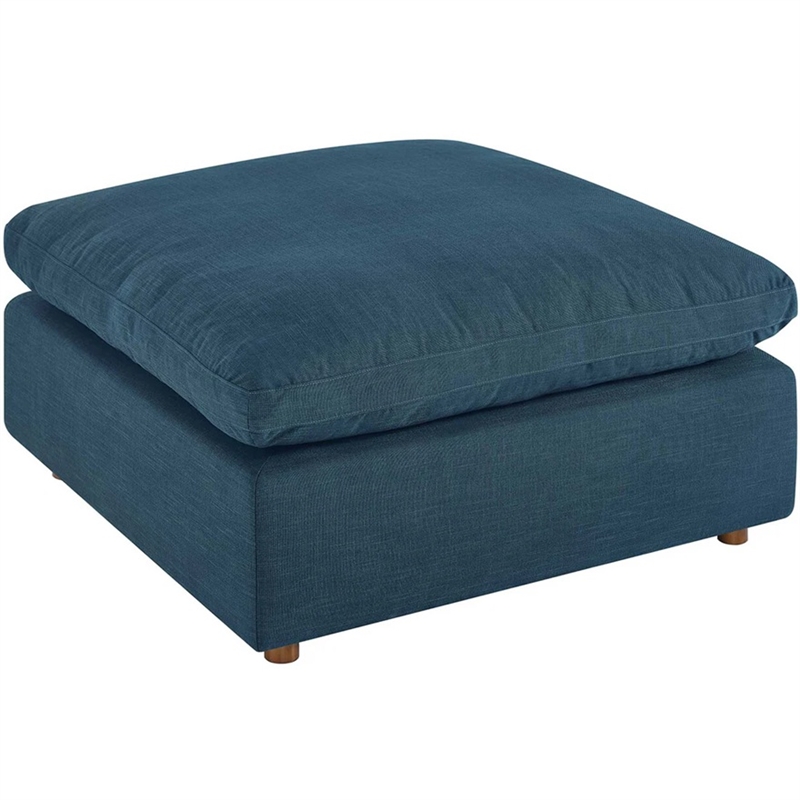 Aron Living Haven 3 Seater Sectional Sofa With Ottoman in Azure