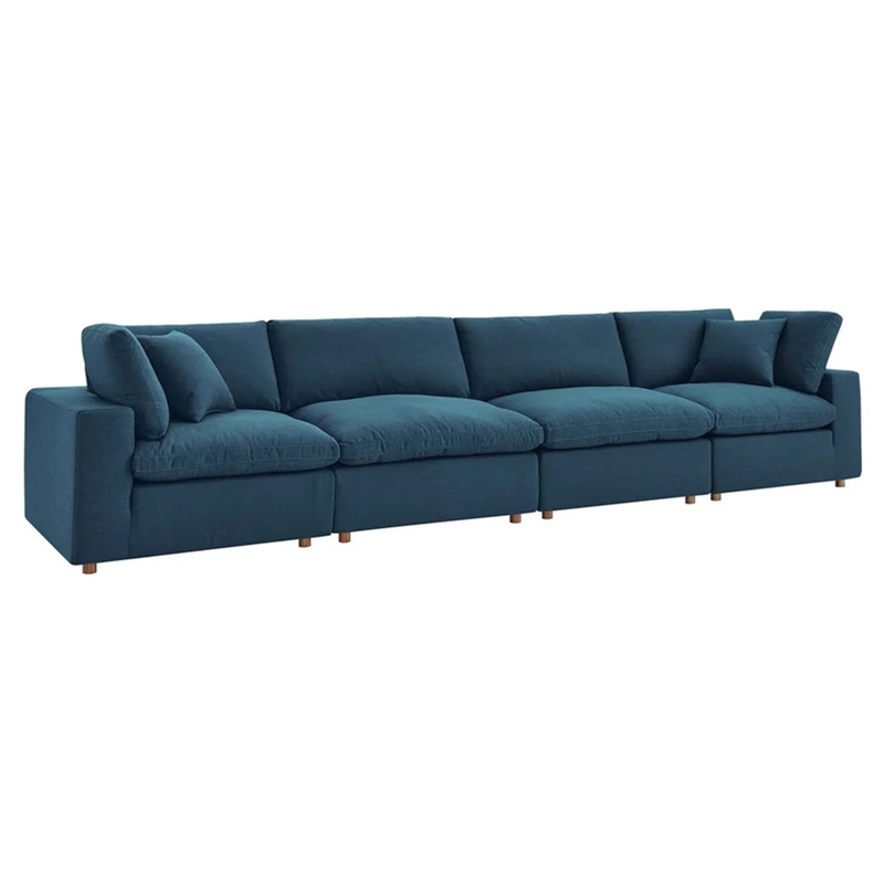 Aron Living Haven 4 Seater Sectional Sofa in Azure