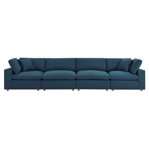 Aron Living Haven 4 Seater Sectional Sofa in Azure