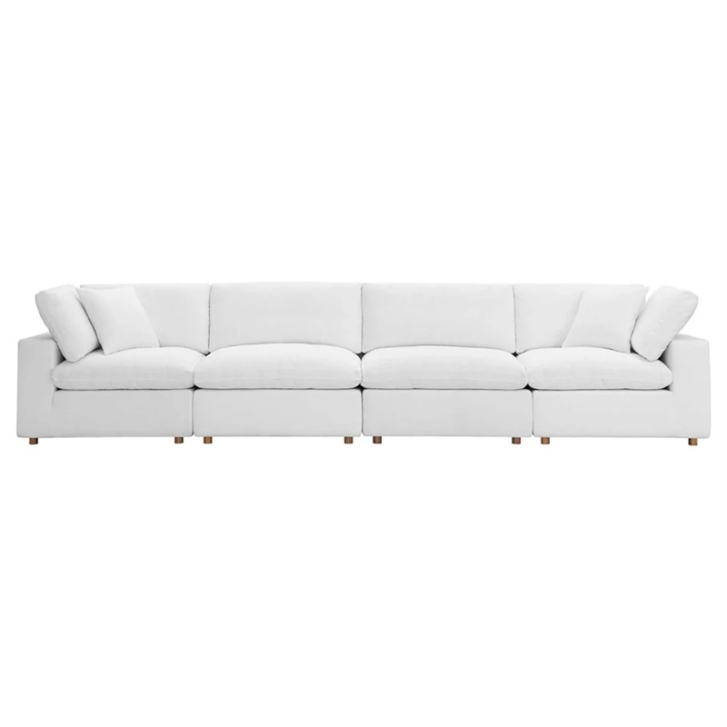 Aron Living Haven 4 Seater Sectional Sofa in White