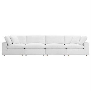 Aron Living Haven 4 Seater Sectional Sofa in White